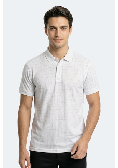Slazenger Zany Erkek Polo Yaka Beyaz Tişört