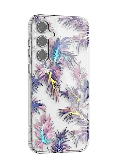 Samsung Galaxy Uyumlu A06 Kılıf Solmayan Imd Baskı Desenli, Şeffaf Tpu+pc Botanik Kapak