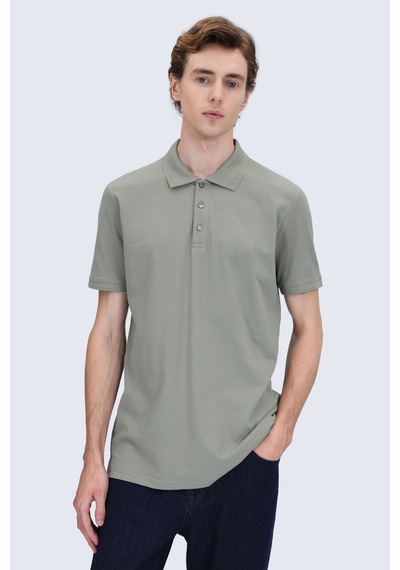 Hatemoğlu Vetiver Yeşil Regular Fit Polo Yaka 100% Pamuk Tişört