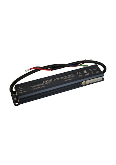 HazarLed 24 Volt 2,5 Amper Ip67 Su Geçirmez Dış Cephe Led Adaptör 60 Watt