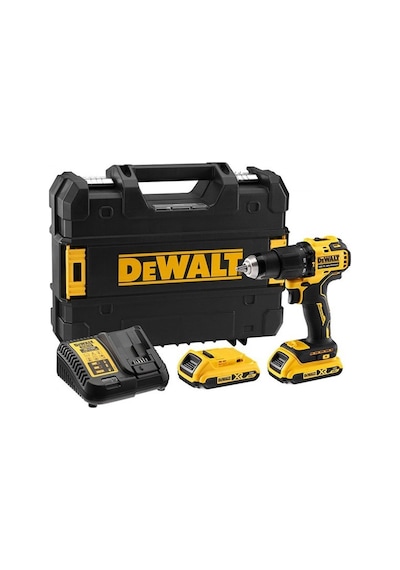 Dewalt DCD709D2T-QW 18V 1.5 Ah Çift Akülü Kompakt Kömürsüz Darbeli Matkap