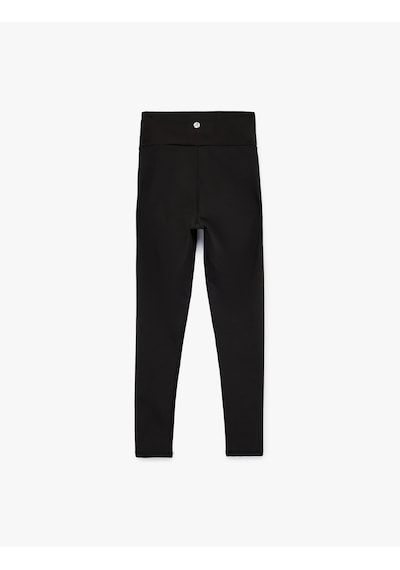 Koton Yüksek Bel Slim Fit Spor Tayt Siyah 6sak40168nk Siyah