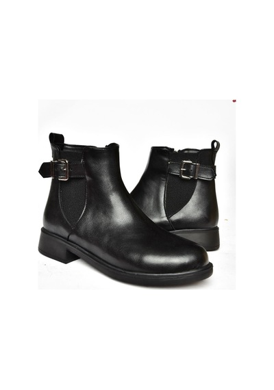 Fox Shoes R374050209 Siyah Alçak Tabanlı Kadın Bot Siyah