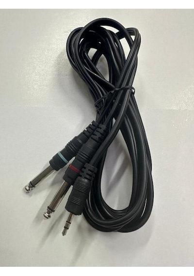 1.5 Metre 3.5 Mm Stereo Erkek 2 X 6.3 Mm Mono Kablo Amfi Kablosu