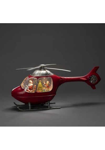 Helikopter Tasarımlı Işıklı Müzikli Kar Küresi Aalk1826