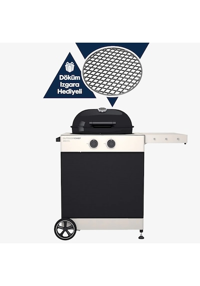 Arosa 570g Tex Yeni Nesil Siyah Barbekü - Tekstil Kabinli, Döküm Izgara Dahil, Dış Mekan Kullanımına Uygun