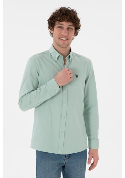 U.s. Polo Assn. Erkek Su Yeşili Gömlek Basic 50306338-vr048 Su Yesılı Su Yeşili