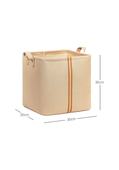 Ocean Home Textile Çocuk Odası Jüt Keten Kumaş Sepet 30 x 30 x 30 cm