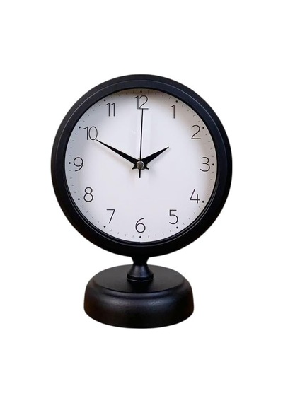 Tr Pure Black 25 X 20 Cm Metal Modern Masa Saati Genel