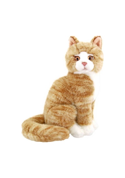 Animals Of The World Oturan Bej Kedi 22 cm Peluş Oyuncak 20889