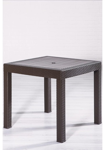 Tr Rattan 80x80 Camsız Kahve Masa - Bahçe&balkon&teras Diğer