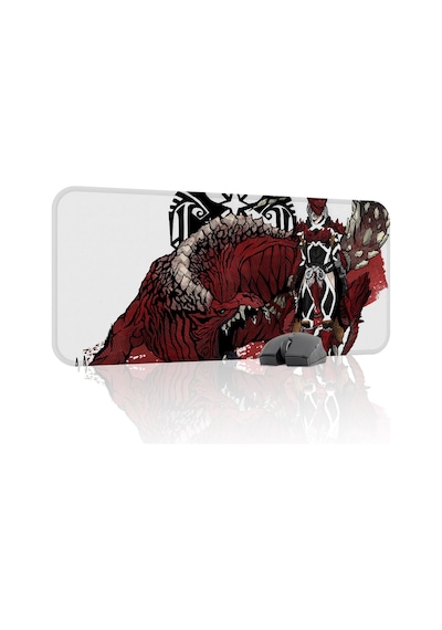 Monster Hunter: World Dikişli Kauçuk Oyuncu Mousepad V5 - 70x30 Xl Gaming Mouse Pad