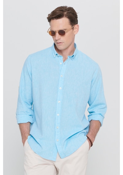 AC&Co / Altınyıldız Classics Erkek Turkuaz Comfort Fit Rahat Kesim Düğmeli Yaka Casual Keten Gömlek 4A2022200085TRKXXL Turkuaz AC&Co / Altınyıldız Classics Erkek Turkuaz Comfort Fit Rahat Kesim Düğmeli Yaka Casual Keten Gömlek 4A2022200085TRKXXL Turkuaz