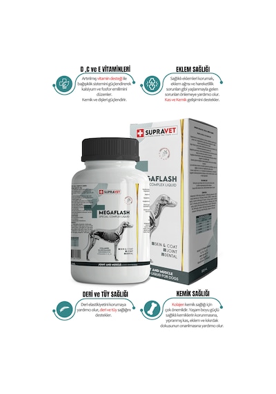 Köpekler için Eklem ve Kas Geliştirici Likit MEGAFLASH +XXL 500 ML (Special Complex Liquid)
