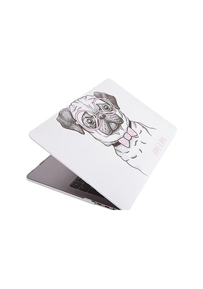 Macbook Pro 13 Köpek Desenli Kılıf A1706 A1708 A1989 A2159 A2251 A2289 A2338 M1 M2 Uyumlu Baskılı Sert Kılıf İnce Hafif Koruyucu Kapak Açık Pembe