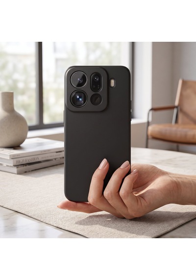 Caseonn Oppo Find X9 Pro Kılıf Kamera Korumalı Mikrofiber Astarlı Lansman Siyah