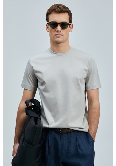 Lufian Bran Modern Grafik T- Shirt Bej Bej 111020262100550 Bej