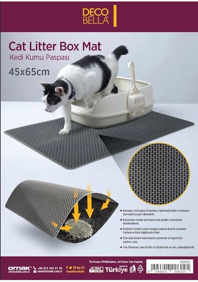 Devigo Kedi Kumu Paspası Elekli Kedi Paspası 65 x 45 CM