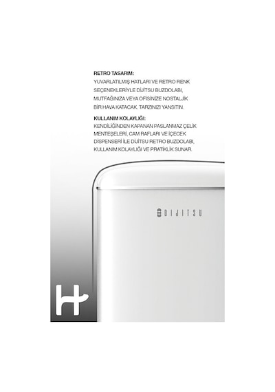 Dijitsu DB120RWH 93 LT Retro Buzdolabı