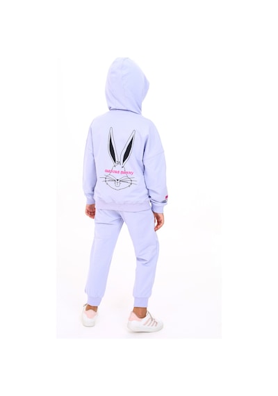 Toontoy Kids Toontoy Kız Çocuk Baskılı Eşofman Takım Koyu Mavi