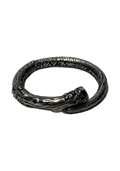 Carve Bones Dal Motifli Gümüş Yüzük 5,35 Gram