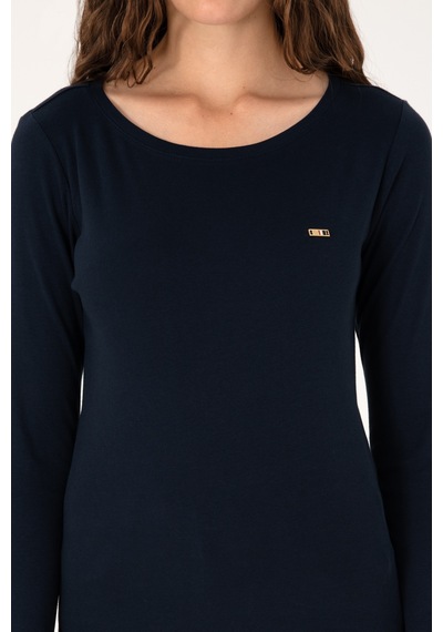 U.S. Polo Assn. Kadın Lacivert Slim Bisiklet Yaka Basic Sweatshırt 50315419-VR033 U.S. Polo Assn. Kadın Lacivert Slim Bisiklet Yaka Basic Sweatshırt 50315419-VR033