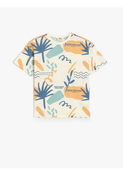 Koton Pamuklu Baskılı Bisiklet Yaka Kısa Kollu Oversize Tişört Ekru Desenli 5skb10083tk Ekru Desenli Ekru Koton Pamuklu Baskılı Bisiklet Yaka Kısa Kollu Oversize Tişört Ekru Desenli 5skb10083tk Ekru Desenli Ekru