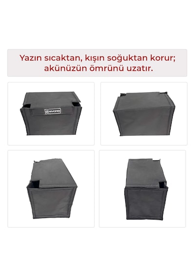Akü Muhafaza Kılıfı Siyah-70ah-72ah-74ah-76ah Amper Uyumlu