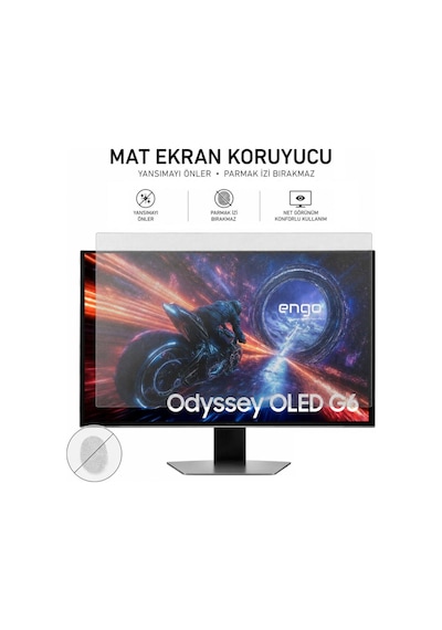 Samsung Uyumlu Odyssey G6 27 İnç Mat Ekran Koruyucu Nano Şeffaf