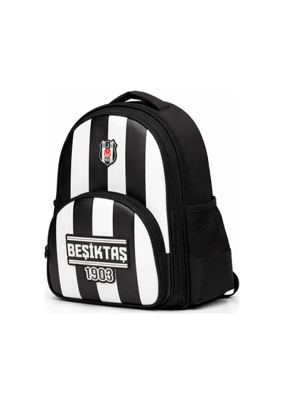Beşiktaş Lisanslı 3 Bölmeli Çubuklu Desen Okul Sırt Çantası -çok Renkli