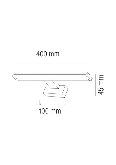 Leylek 8w 4200k Led Ayna Ve Resim Apliği 40 Cm 220v 720 Lümen Krom Gövde, Doğal Beyaz Işık, Modern Duvar Üstü Aydınlatma Enerji Sınıfı F Açık Gri