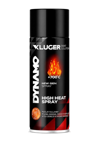 Kluger Dynamo 700 Derece Isıya Dayanıklı Sprey Boya Siyah 400 Ml Diğer