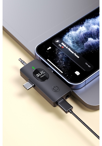 Blic Pro++ Bwc-06 3'ü 1 Arada 2.4g Kablosuz Çift Yaka Mikrofonu Dijital Ekranlı, Type-c / Lightnin