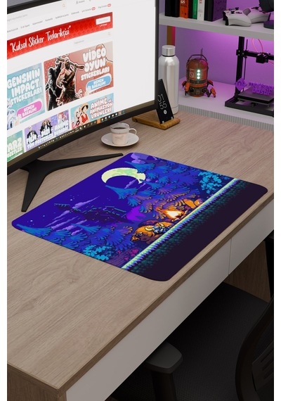 Shovel Knight Kaymaz Dikişli Kauçuk Oyuncu Mousepad V1 - 48x40 Xl Gaming Mouse Pad Fare Altlığı
