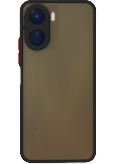 Newface Vivo Y16 Kılıf Montreal Silikon Kapak - Siyah Siyah