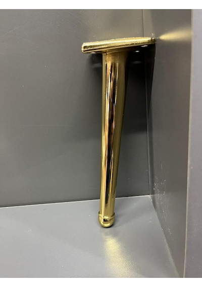 Bone X Metal Ayak 15cm Altın Koltuk Puf Dolap Tv Ünite Modern Mobilya Ayağı Komidin Gold Konsol