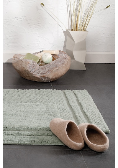 Yataş Bedding Felicia Banyo Paspası Seti - Nil Yeşili (50x60 cm + 60x100 cm) Nil Yeşili