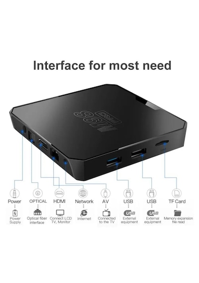 Laxsam M98 Pro Android 10.0 2 GB 16 GB 4K 3D Wifi Android Akıllı Tv Box