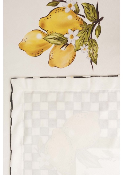 Linda Limon Desenli Masa Örtüsü 140x220 Cm Çok Renkli