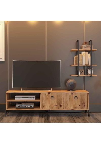 Avmpark Yanke Tv 150 Atlantik Çam Metal Raflı