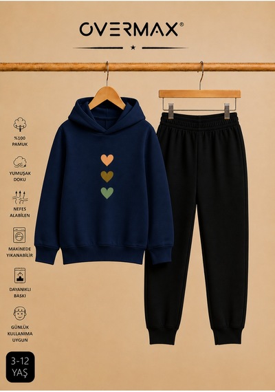 Overmax Çocuk Sevimli Kalpler Baskılı Kapüşonlu Sweatshirt & Eşofman Altı Takım 3-12 Yaş Lacivert Üst-siyah Alt - 918536770 Lacivert Üst-siyah Alt Overmax Çocuk Sevimli Kalpler Baskılı Kapüşonlu Sweatshirt & Eşofman Altı Takım 3-12 Yaş Lacivert Üst-siyah Alt - 918536770 Lacivert Üst-siyah Alt