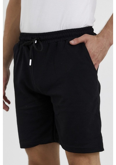 Tarzsokak Unisex Slim Fitt/dar Siyah 2 Iplik Yazlık Ince Spor Şort