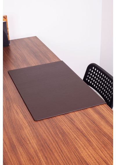 Turgut Office Deri Masa Sümeni Kahve Kenar Korumalı 60 x 40 CM