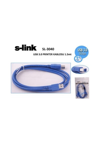 S-Link Sl-3040 Usb 3.0 Printer Kablo 1.5Mt