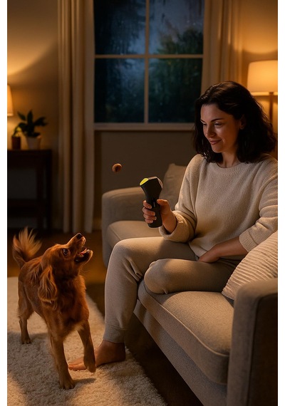 Busstier Köpek Mama Fırlatma Oyuncağı 18 Cm Mekanik Ödül Maması F