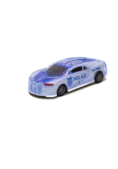 Oyuncak Polis Arabası Bugatti Işıklı Sesli Sürtmeli 15 Cm