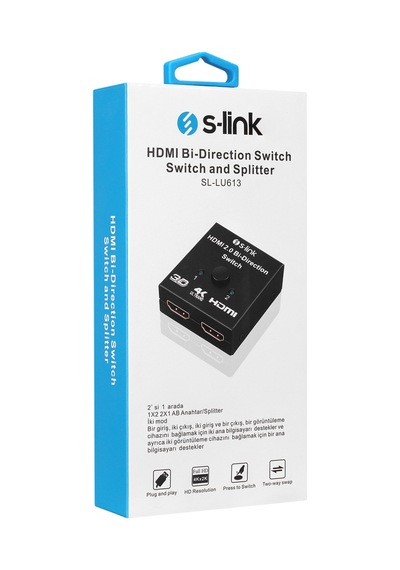 S-link Sl-lu613 2 Port Hdmi Çift Yönlü Switch Ve Splitter 1923