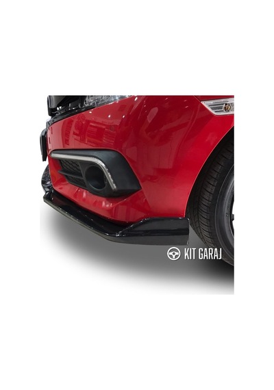 Kit Garaj Honda Civic Fc5 2016-2021 Düz Piano Black Ön Lip Plastik Boyalı