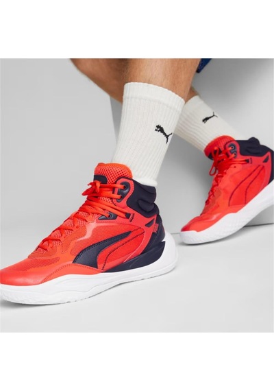 Puma Playmaker Pro Mid Erkek Kırmızı Basketbol Ayakkabısı 377902 Kırmızı