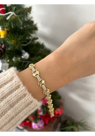 Kadın 14k Xuping Çelik Gold Altın Bileklik Özel Seri Vip Bileklik Altın